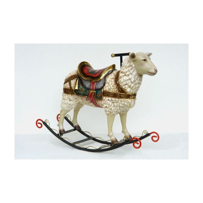 Schaukelpferd - Schaf lebensgroß Deko- & Werbefigur