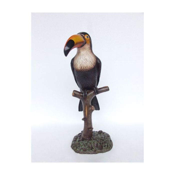 Toucan auf Ast lebensgroß Dekorationsfigur