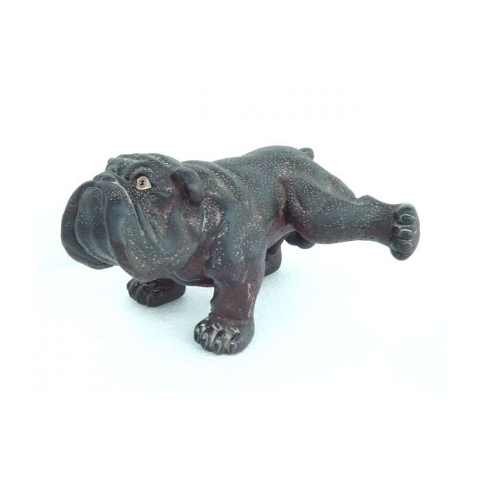 Bulldogge pinkelnd verkleinert Dekorationsfigur