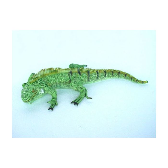 kleine Leguan grün lebensgroß Dekorationsfigur