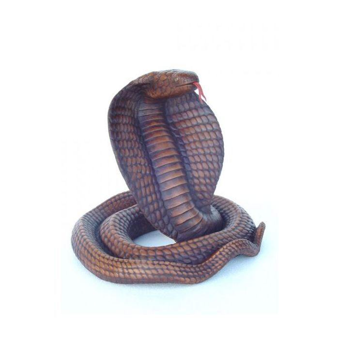 Braune Cobra lebensgroß Dekorationsfigur