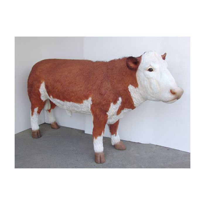 Hereford Bulle gefeckt lebensgroß Deko- & Werbefigur