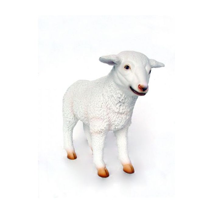 Süßes Lamm lebensgroß Dekorationsfigur