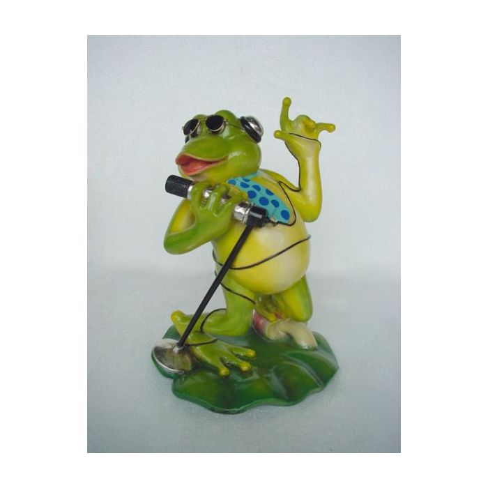 Sänger Frosch verkleinert Dekorationsfigur