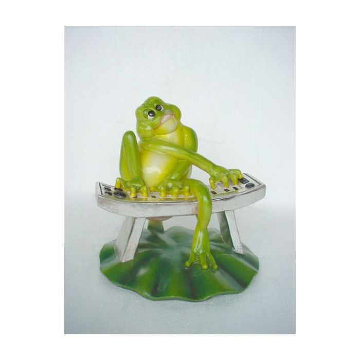 Frosch mit Keyboard verkleinert Dekorationsfigur