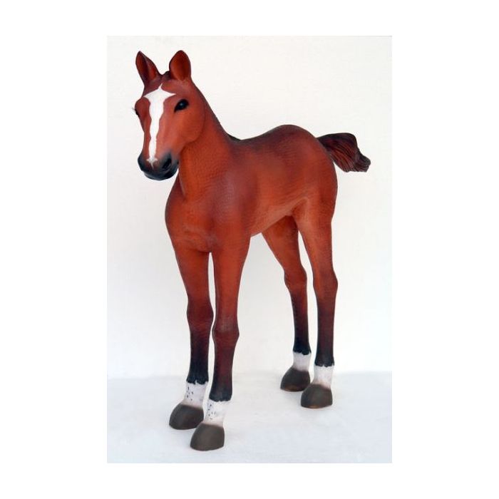 Baby Fohlen lebensgroß Dekorationsfigur