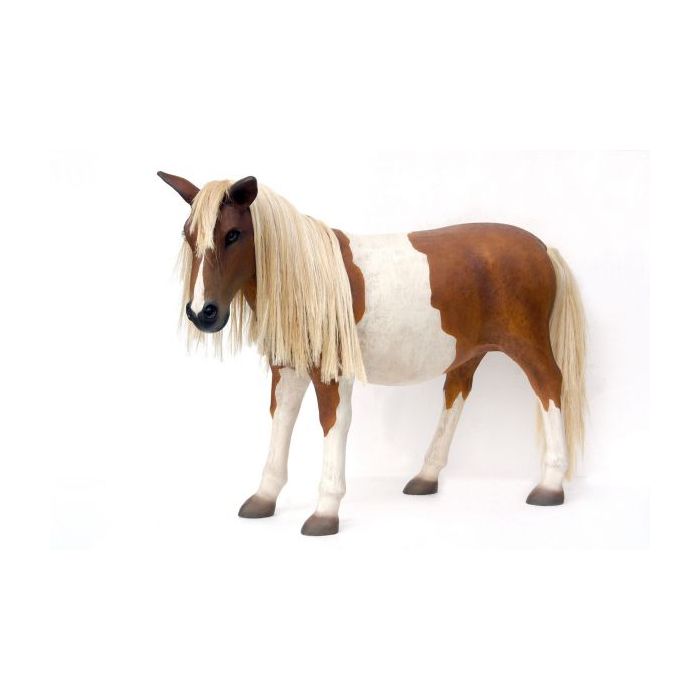 Shetland Ponny mit Echthaar lebensgroß Deko- & Werbefigur