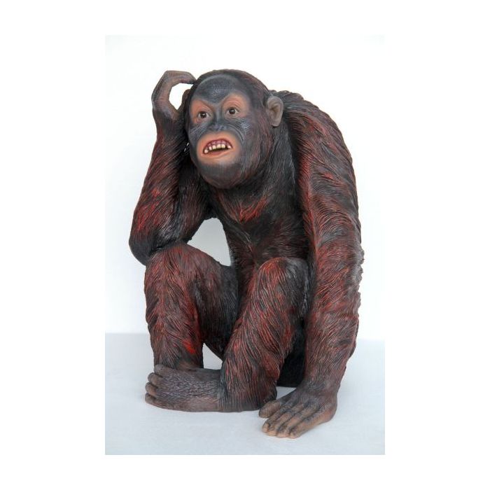 Orang-Utan sitzend lebensgroß Dekorationsfigur