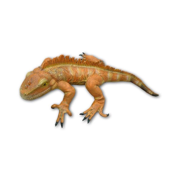 Leguan Orange lebensgroß Dekorationsfigur