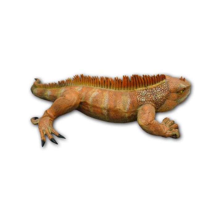 Leguan Orange lebensgroß Dekorationsfigur