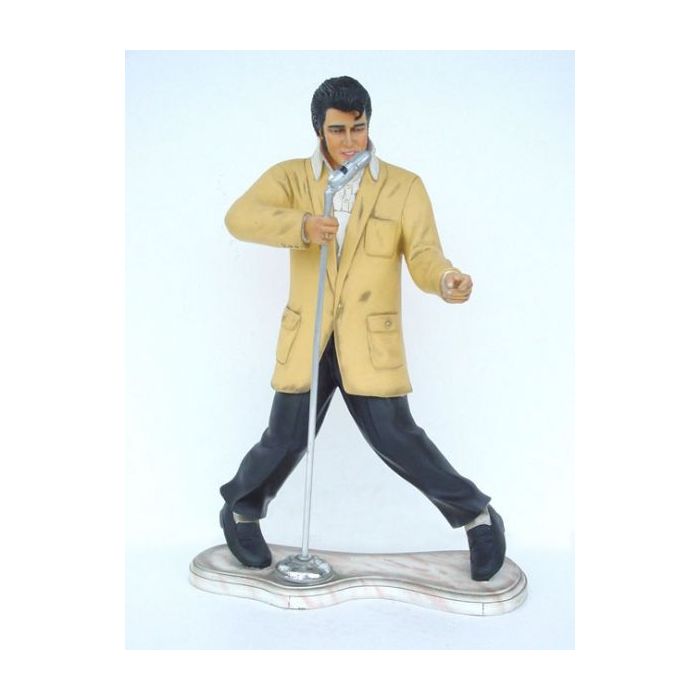 Elvisdouble klein mit Mikrofon verkleinert Dekorationsfigur