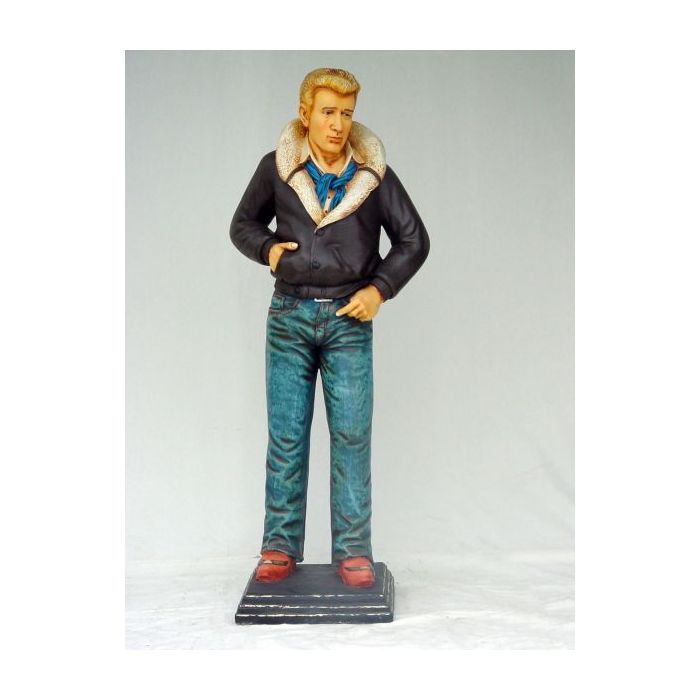 James Dean mit Fliegerjacke lebensgroß Dekorationsfigur