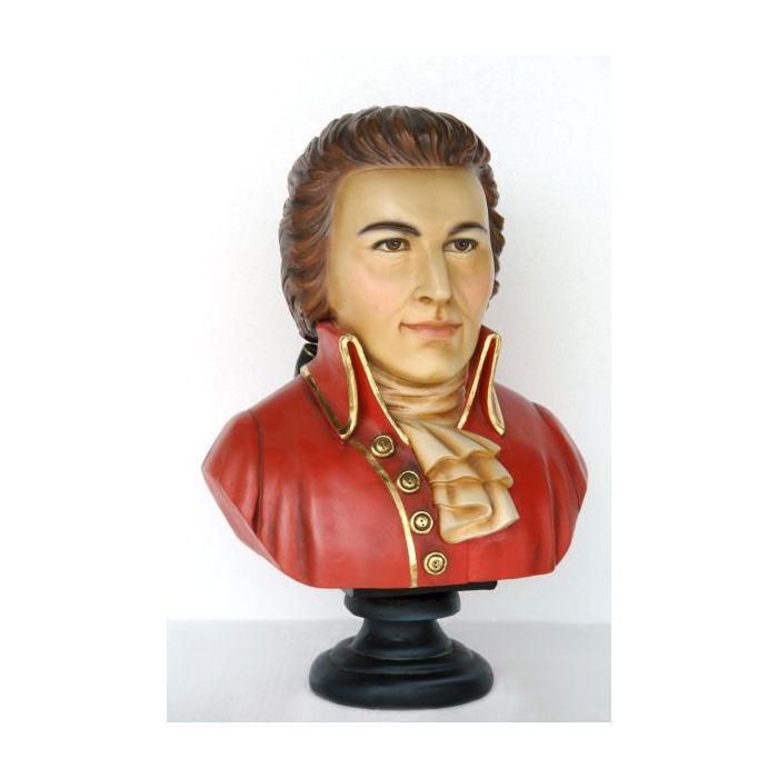 Mozart Büste bemalt lebensgroß Dekorationsfigur