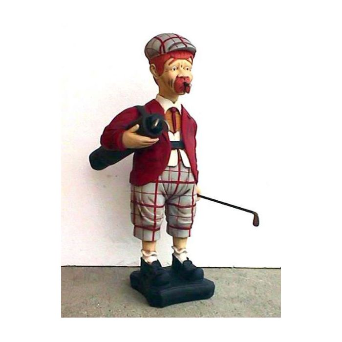 Alter Golfer verkleinert Dekorationsfigur