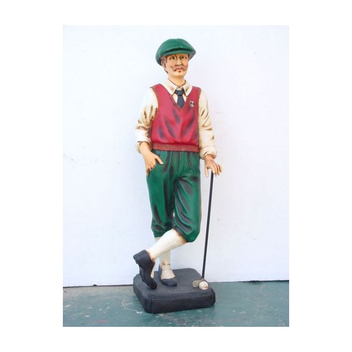 Golfer mit Schläger verkleinert Dekorationsfigur