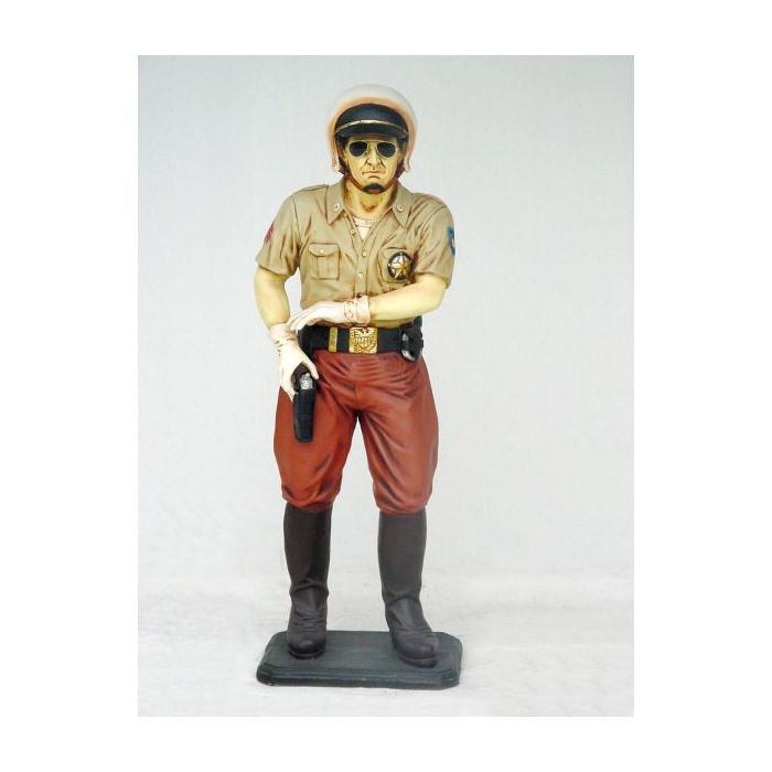 Policeman mit Waffe klein verkleinert Dekorationsfigur