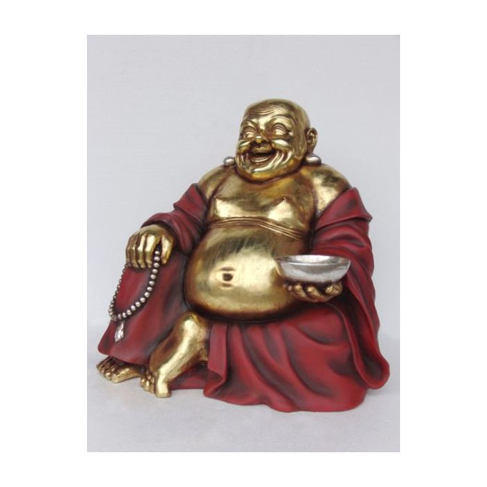 Buddha Rot Gold verkleinert Deko- & Werbefigur