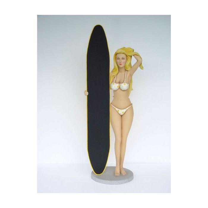 Sexy Bikini Girl mit Angebotstafel lebensgroß Deko- & Werbefigur
