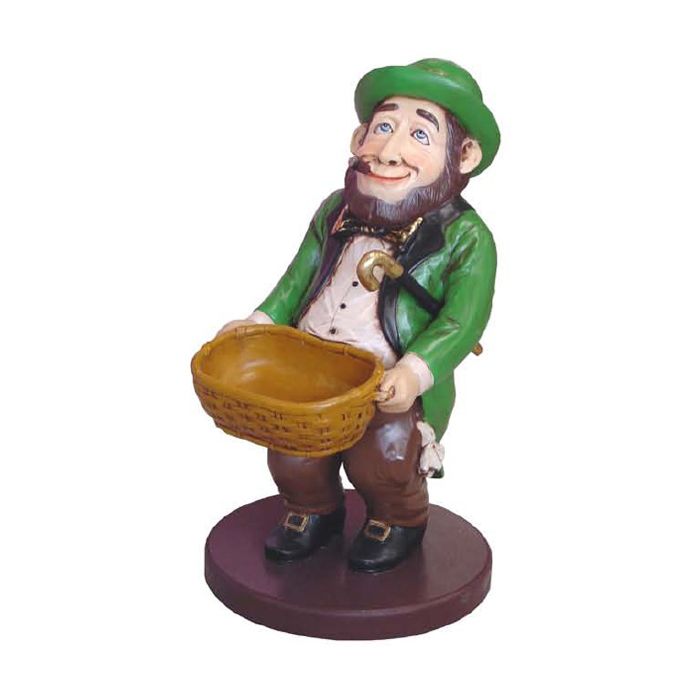 Kobold mit Korb lebensgroß Dekorationsfigur