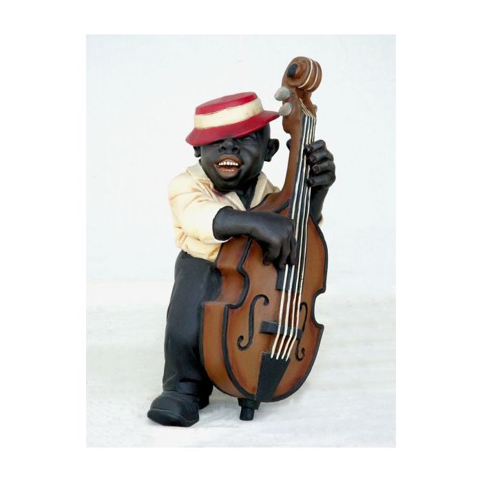 Lustiger Jazz Bassist verkleinert Dekorationsfigur