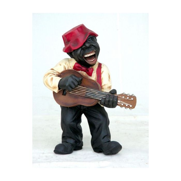 Lustiger Jazz Gitarrenspieler verkleinert Dekorationsfigur
