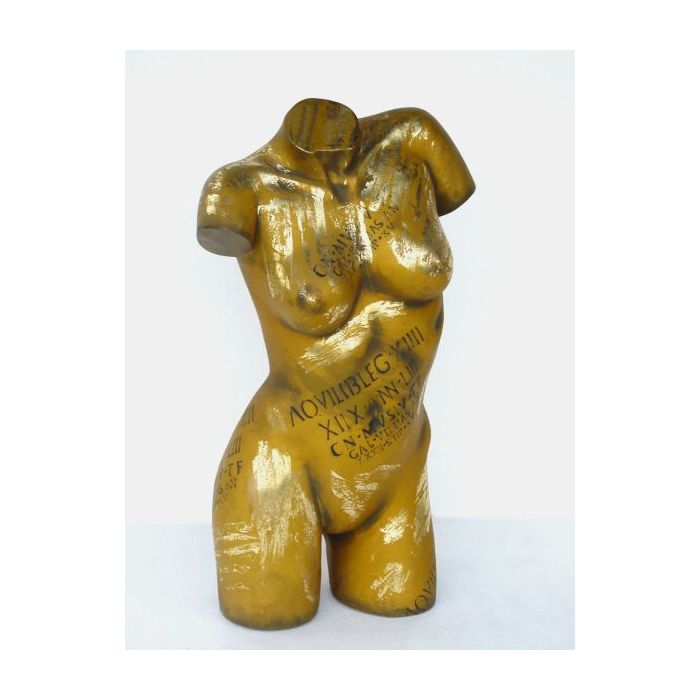 Torso Frau Gold lebensgroß Dekorationsfigur