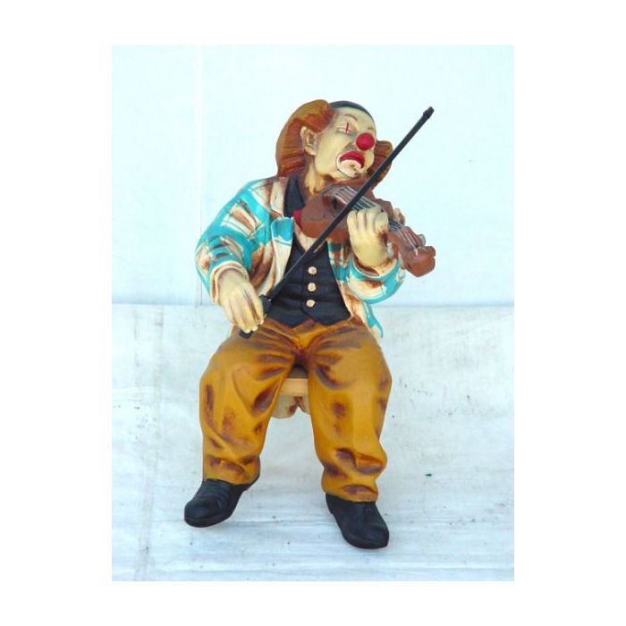 Clown mit Violine verkleinert Dekorationsfigur