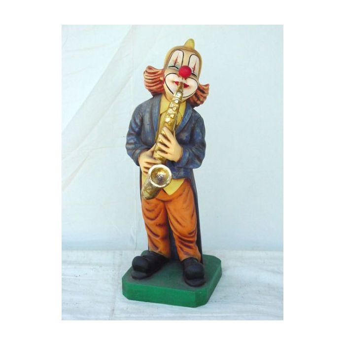 Clown mit Saxophon groß verkleinert Dekorationsfigur