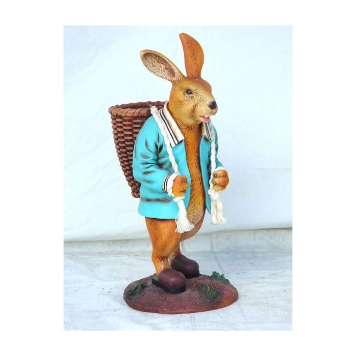 Osterhase mit Korb vergrößert Dekorationsfigur