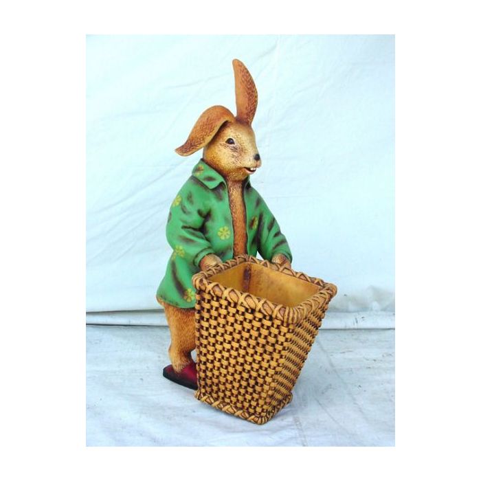 Hase mit Eierkorb vergrößert Dekorationsfigur