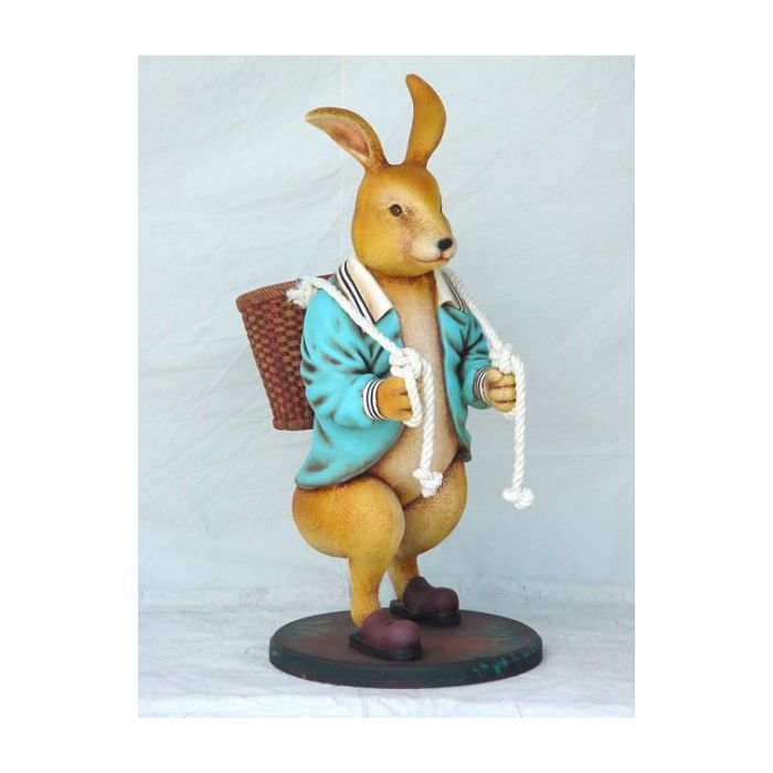 Osterhase mit Korbtrage vergrößert Dekorationsfigur