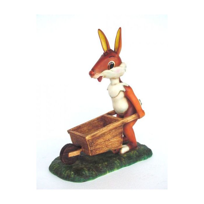 Osterhase Modern mit Schubkarre vergrößert Dekorationsfigur