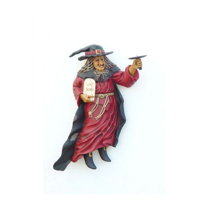 Hexe mit Kerzenhalter Links verkleinert Dekorationsfigur