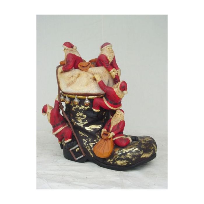 Weihnachtsmänner auf Nikolausstiefel verkleinert Dekorationsfigur