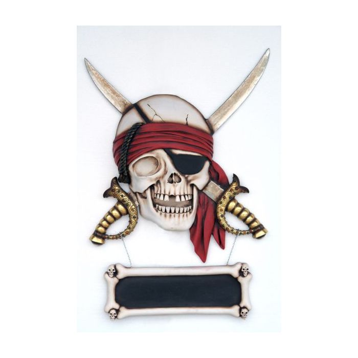 Piratenkopf mit Schild lebensgroß Schild