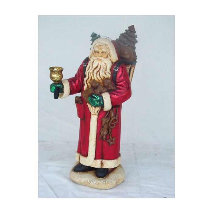 Weihnachtsmann mit Glocke klein verkleinert Dekorationsfigur