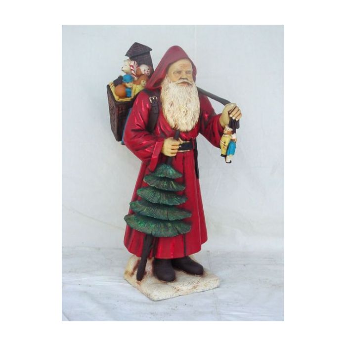 Weihnachtsmann mit Tannenbaum verkleinert Dekorationsfigur