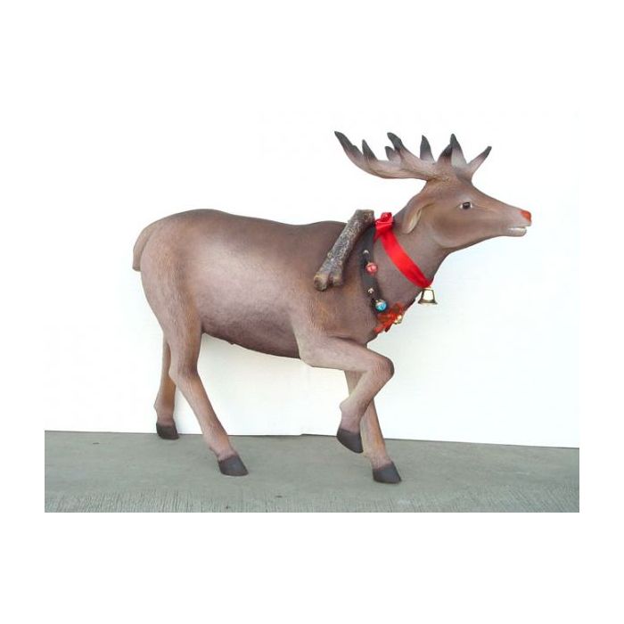 Rentier für Weihnachtsschlitten lebensgroß Dekorationsfigur