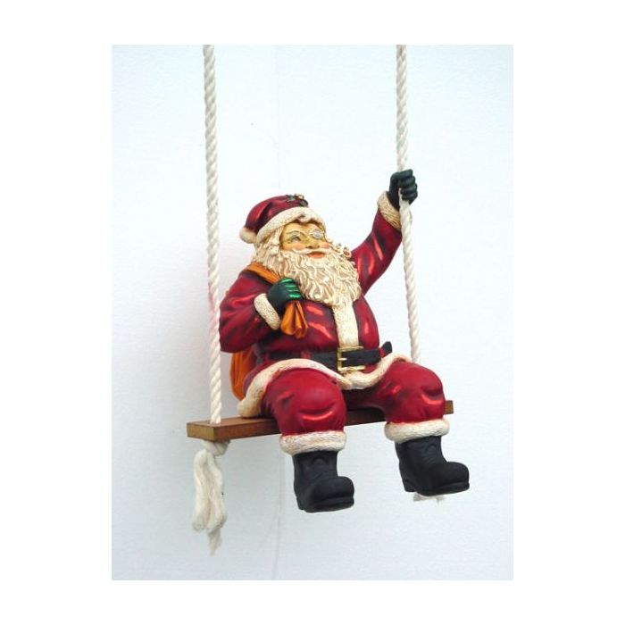 Weihnachtsmann auf Schaukel verkleinert Dekorationsfigur