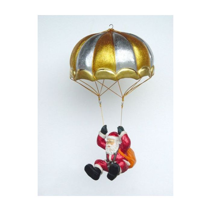Weihnachtsmann am Fallschirm verkleinert Dekorationsfigur