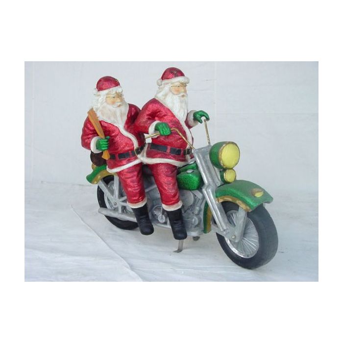 Weihnachtsmänner auf Harley verkleinert Dekorationsfigur