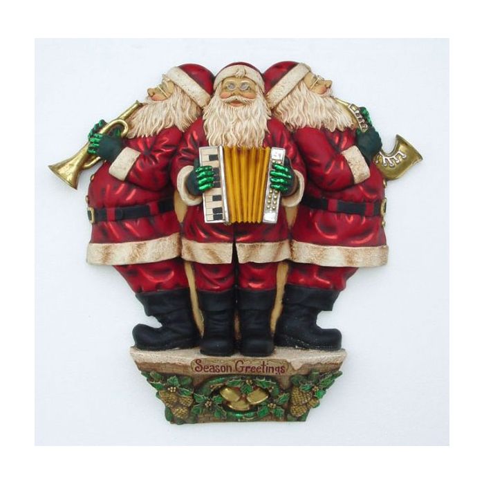Weihnachtsmänner musizierend verkleinert Dekorationsfigur