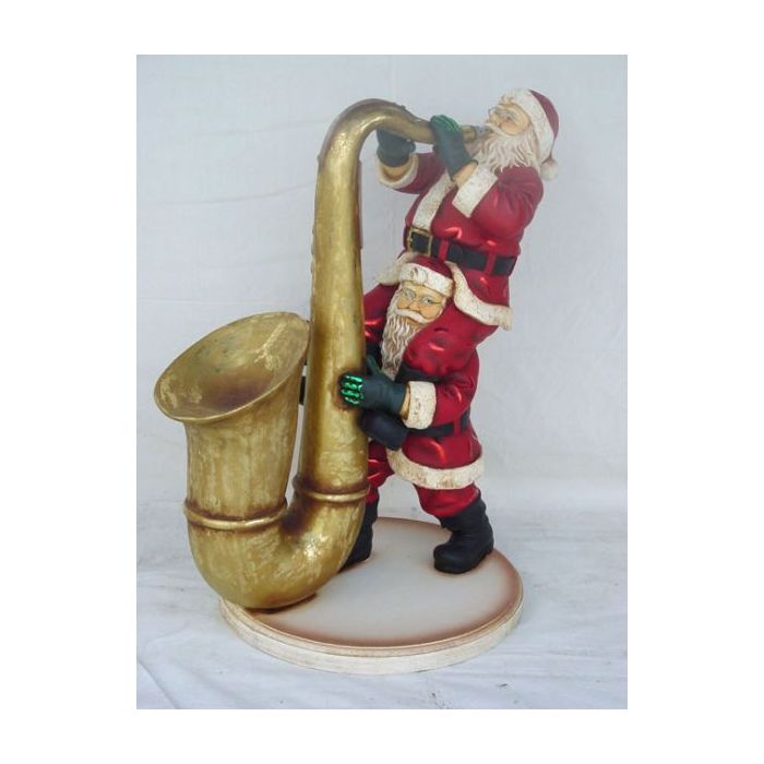 Weihnachtsmänner mit Saxophon verkleinert Dekorationsfigur