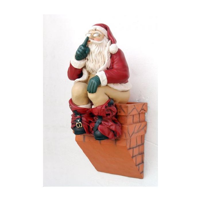 Weihnachtsmann macht Rast verkleinert Dekorationsfigur