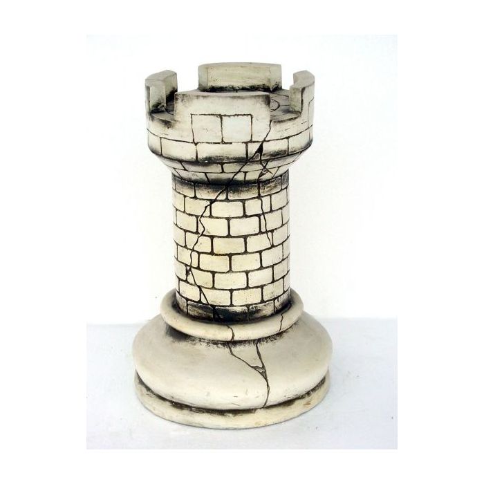 Turm Schach Weiß übergroß XXL Dekorationsfigur