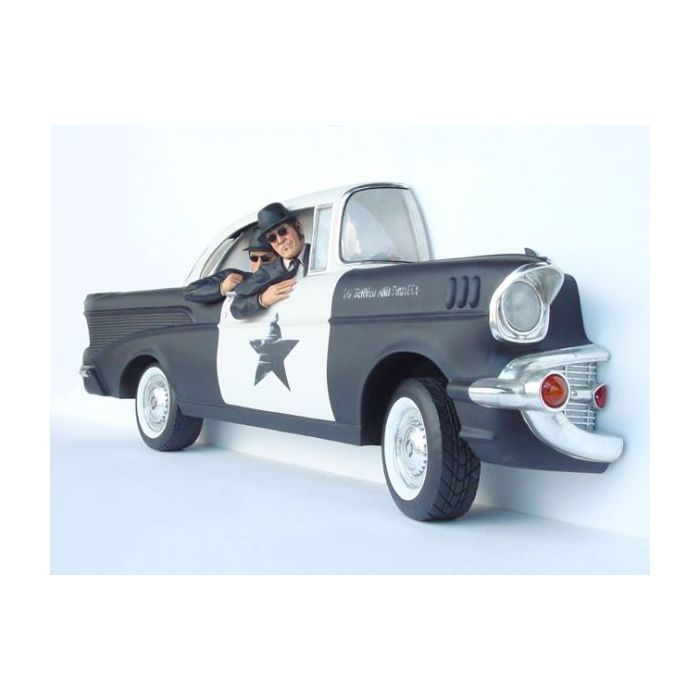 Polizeiauto mit Blues Brothers verkleinert Dekorationsfigur