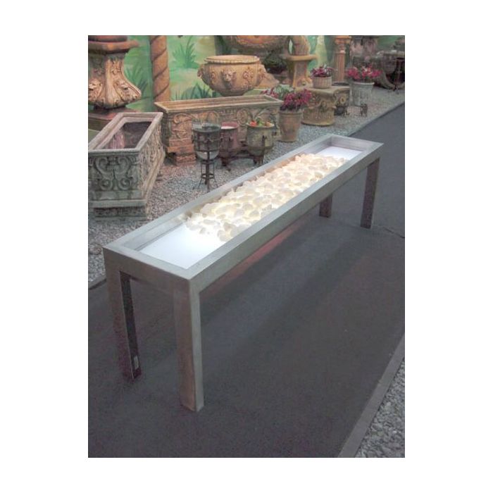 Langes Sideboard mit beleuchteten Steinen keine Angabe Tisch