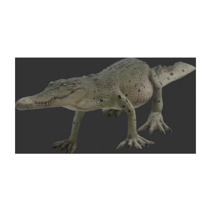 Kleines Krokodil laufend lebensgroß Dekorationsfigur
