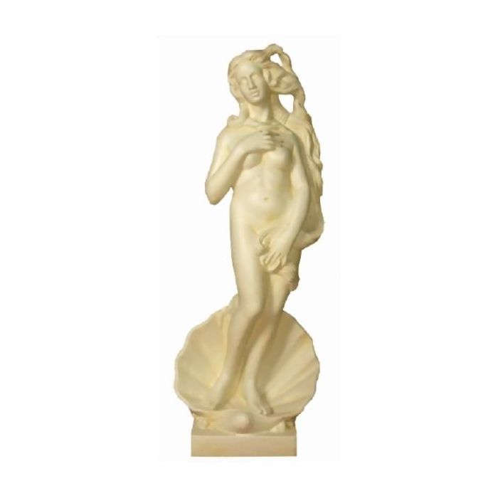 Antike Frauenfigur stehend in Muschel verkleinert Dekorationsfigur