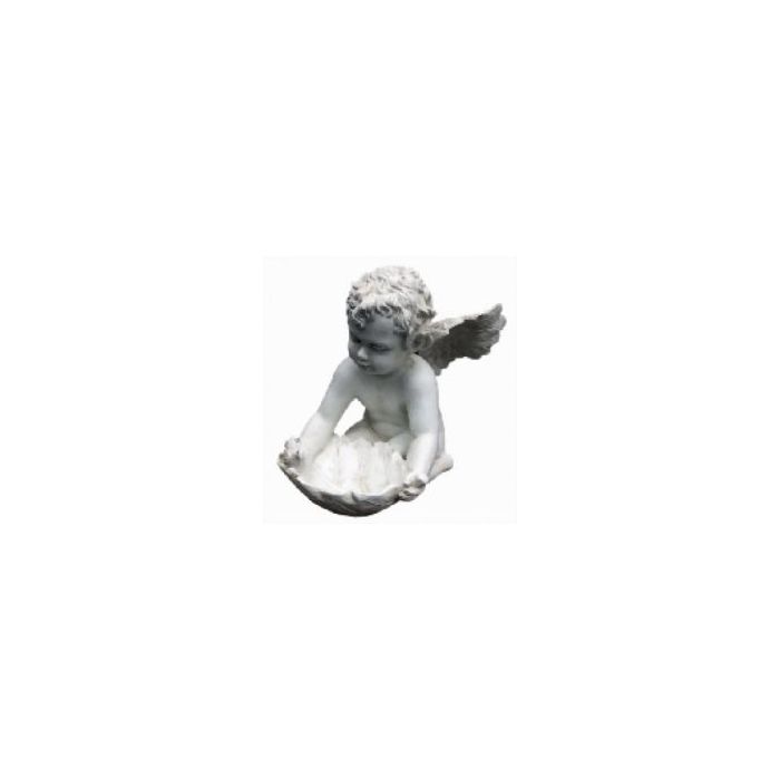 Putte mit Blatt als Schälchen verkleinert Dekorationsfigur